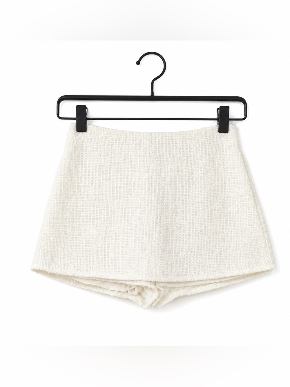 Lulus White Textured High Waist Mini Skort Size Small